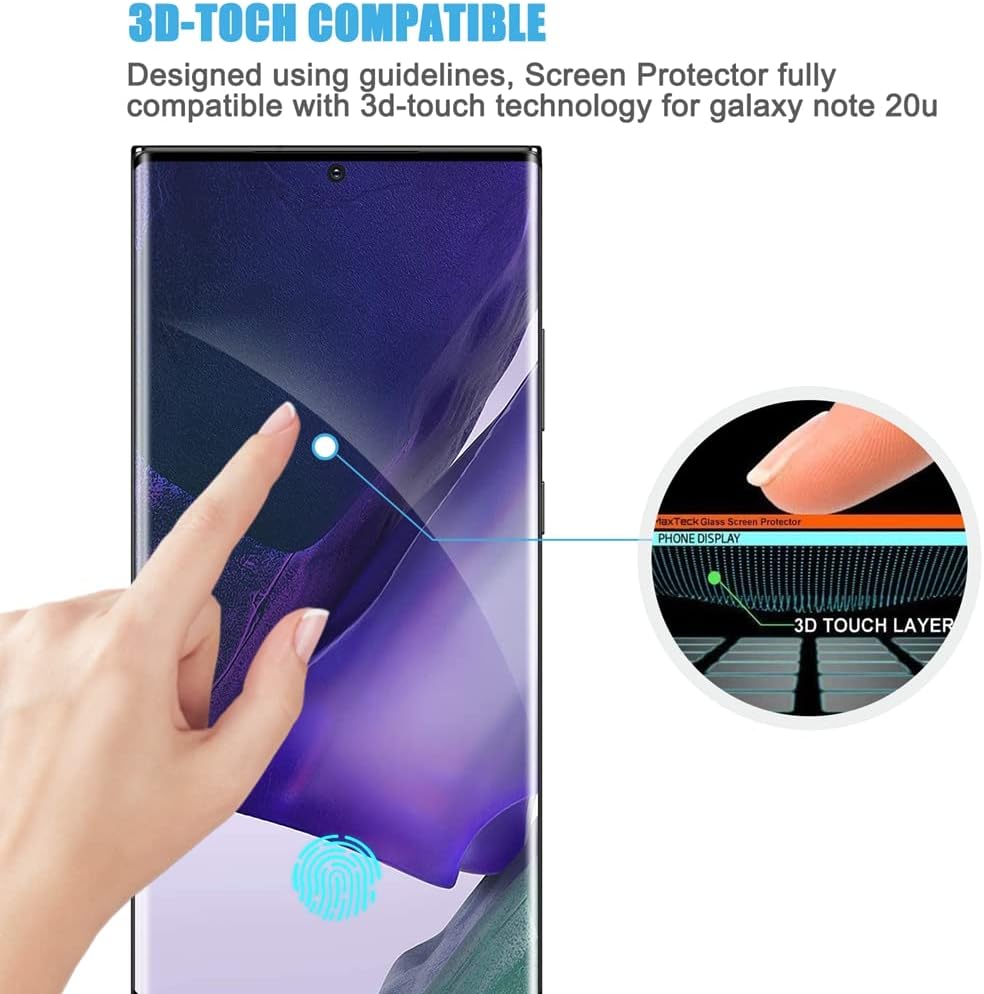 OttarScreen Protector de pantalla para Galaxy Note 20, paquete de 3 protectores de pantalla de vidrio templado3 + 1 unidad1 protector de lente de