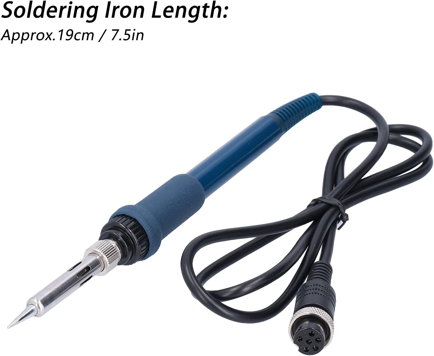 Mango de soldadura de repuesto con enchufe de 6 pines, DC 26V 60W Estación de soldadura universal lápiz de hierro adecuado para 936B, 907B
