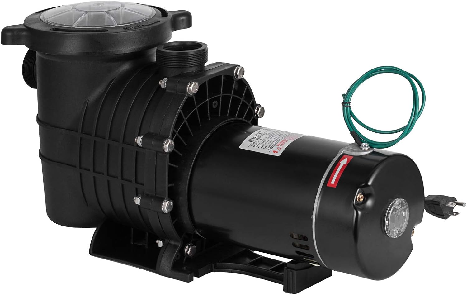 Hitgrand Bomba de piscina autorecortable de 1.5 HP, bomba de piscina sobre el suelo mejorada 110 V220 V de doble voltaje, bombas de velocidad única