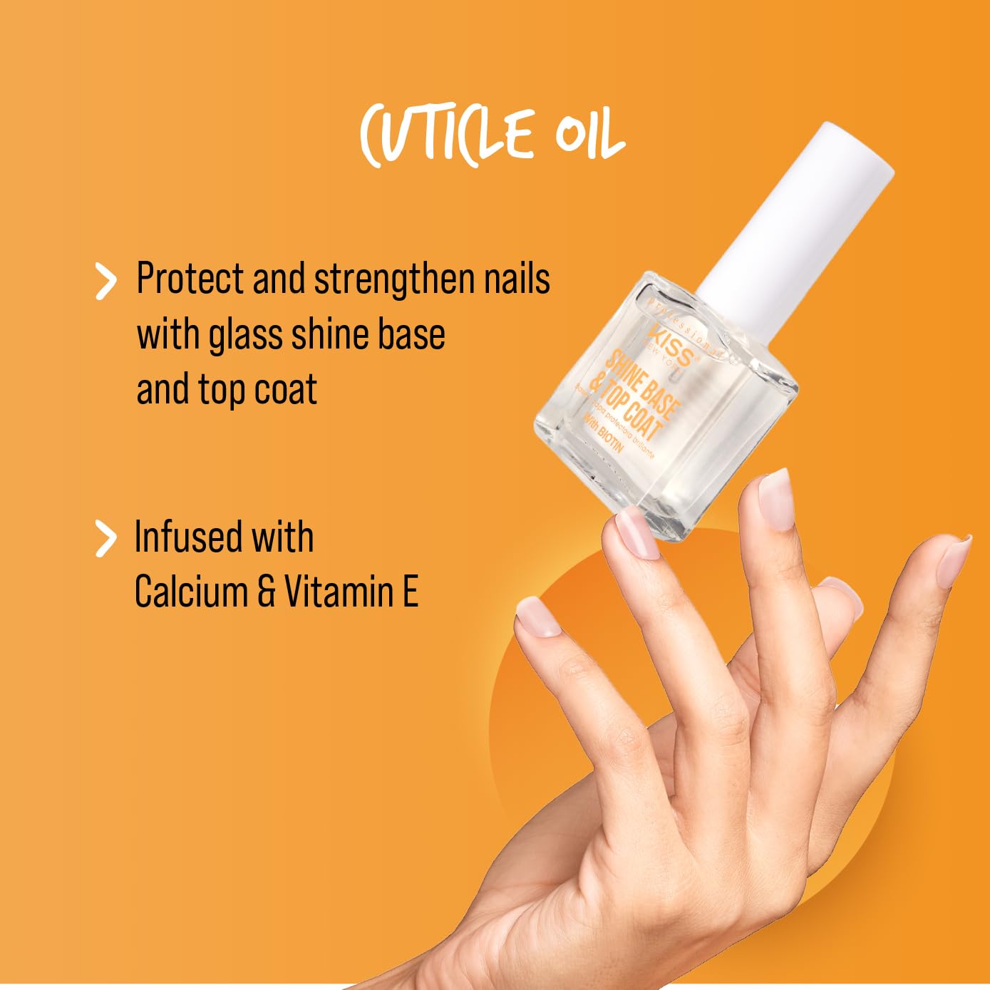 Base y capa superior de esmalte de uñas, esmalte de uñas multiusos 2 en 1, impregnado con biotina, no se mancha, astilla y decoloración, fabricado