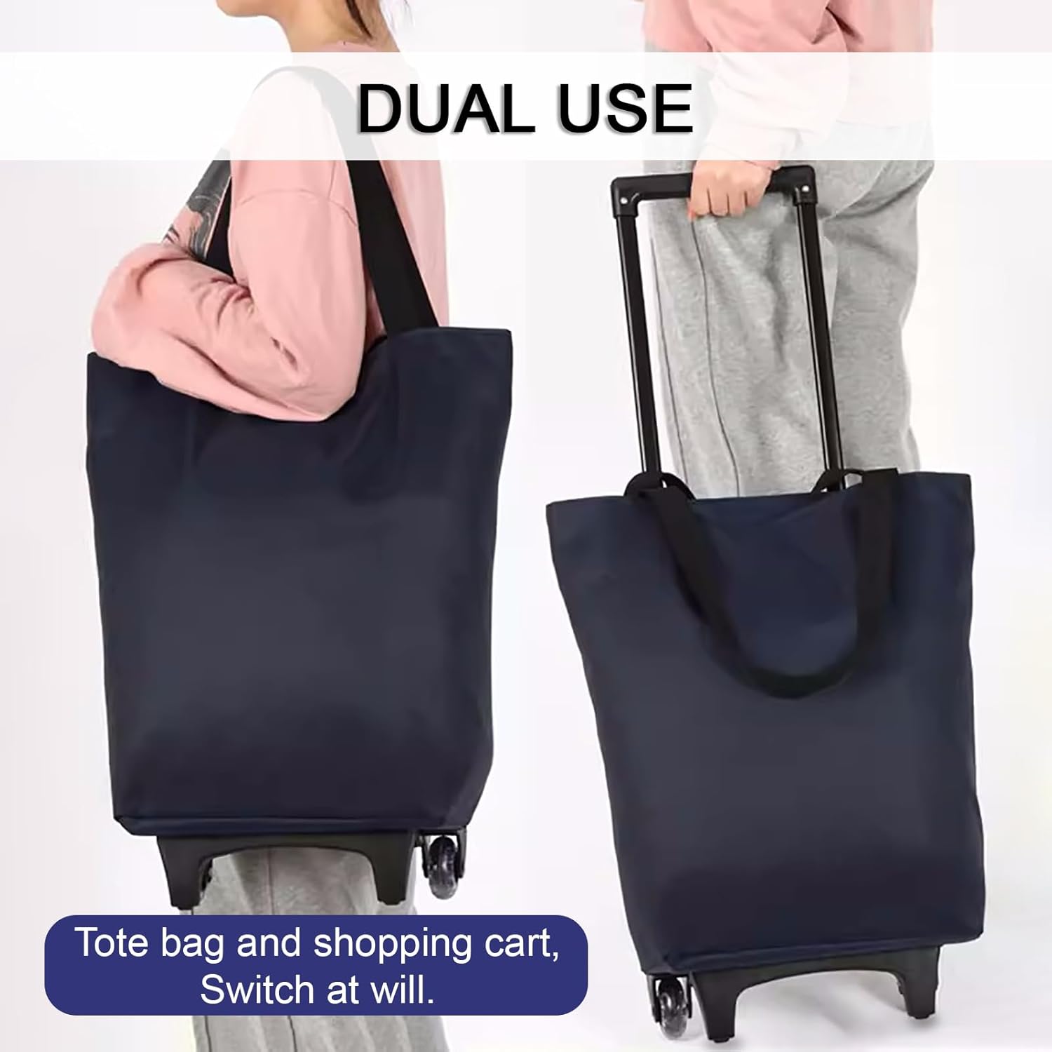 Carros de compras para comestibles, carritos de comestibles, bolsa de mano con ruedas, bolsas plegables para carrito de compras, bolsas de