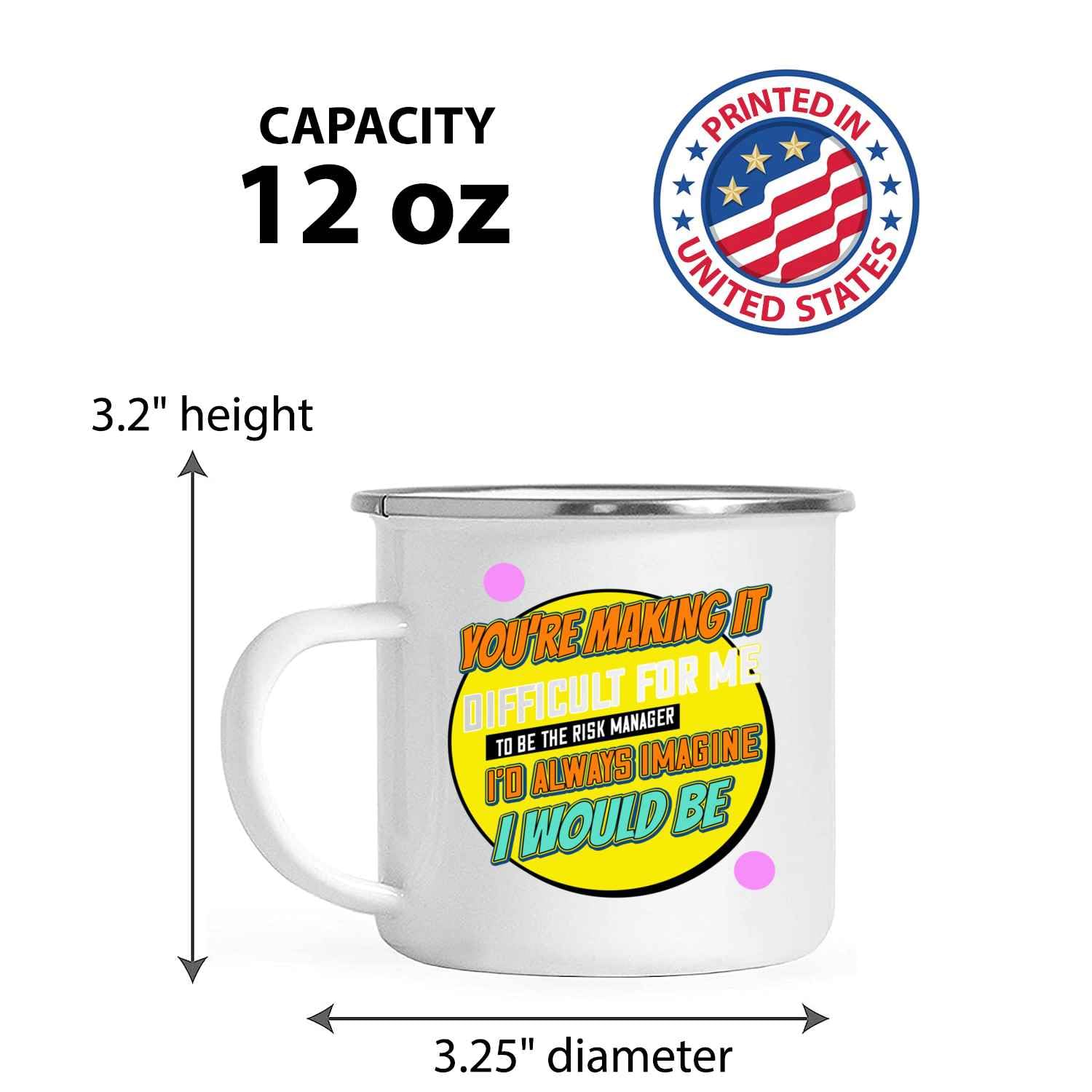 Risk Manager Beer Gift – You’re Making It Difficult To Be the Risk Manager – Soda Present on Holidays, Year and Birthday – 12 Oz White Stainless