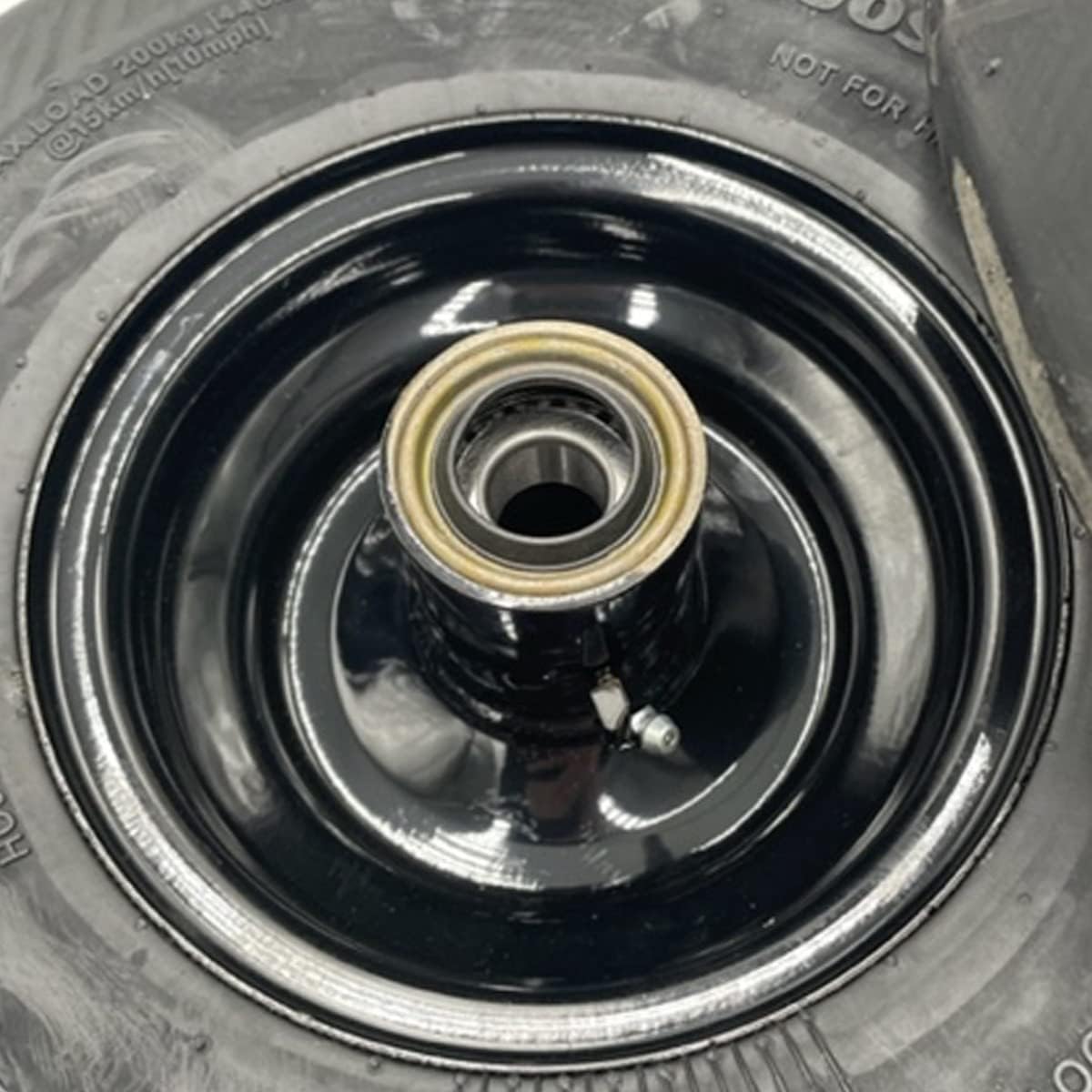 Hoosier Wheel Juego de 2 ruedas planas negras de 13 x 5.00  6  cubo de 34 pulgadas (compatible con 457211 1-634662, 103-5189, 103-0064, 103-3785)