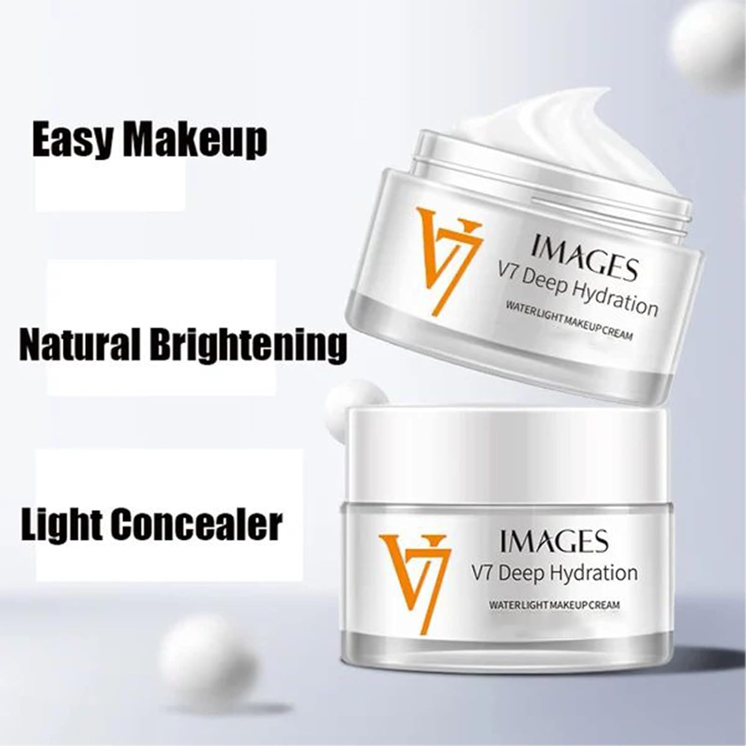Crema hidratante tonificante – Images V7 Crema de maquillaje con luz de agua de hidratación profunda, crema ligera tonificante V7, crema hidratante
