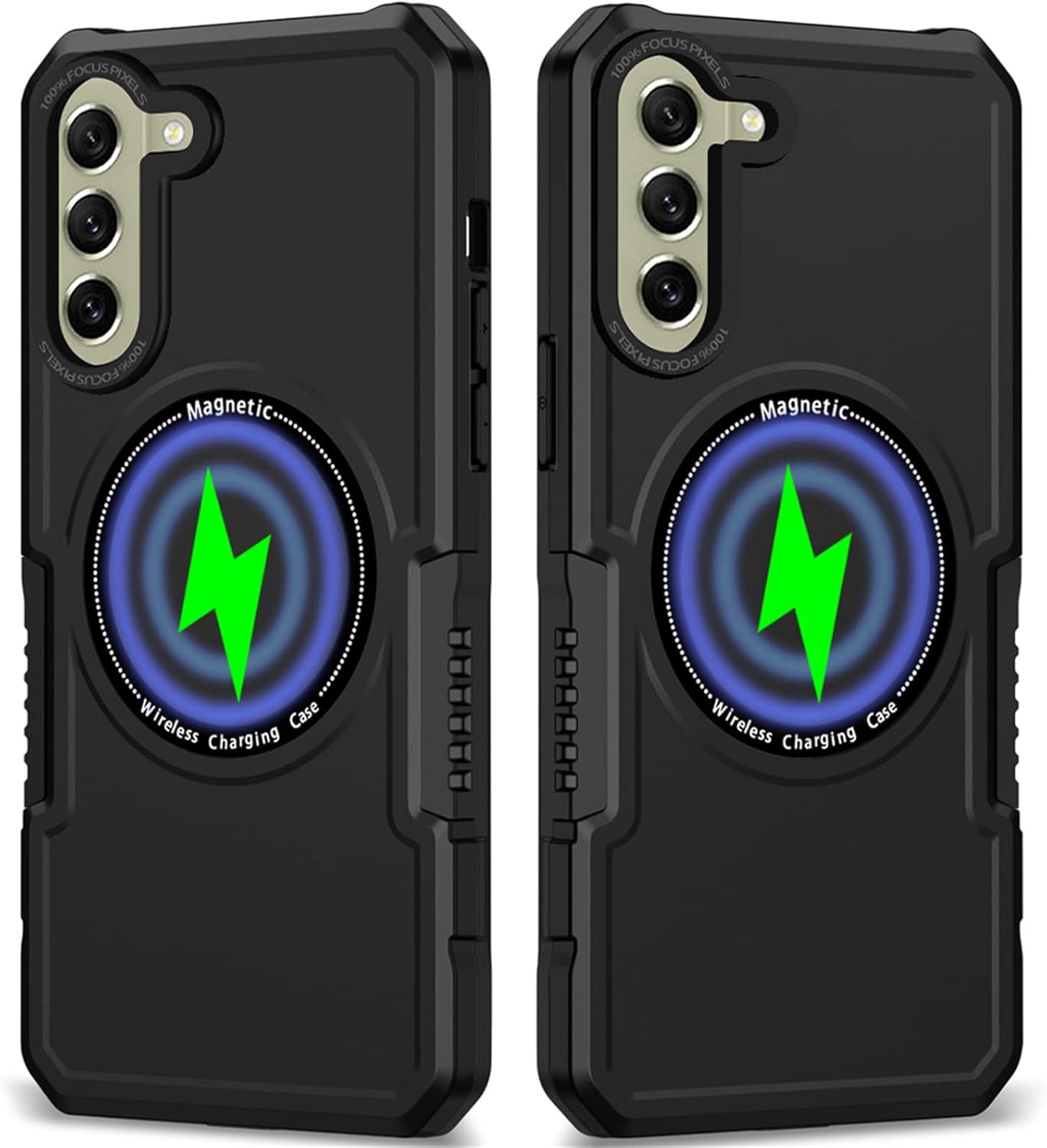 Ysnzaq Funda magnética para Samsung Galaxy S21 FE de 6.5 pulgadas, compatible con MagSafe, compatible con Wireless Chager, protector de lente, funda