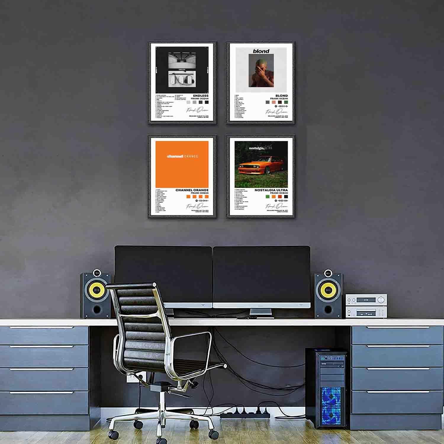 DIDIDO Frank – Póster de océano, portada de álbum firmado con impresión limitada, pósteres musicales de rapero, lienzo, arte de pared, juego de 4