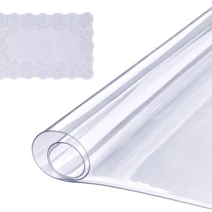VEVOR Protector de mesa transparente, 18 x 48 pulgadas, cubierta de mesa de 0.059 in de grosor, mantel de plástico PVC de 0.059 in de grosor, VEVOR Protector de mesa transparente, 18 x 48 pulgadas, cubierta de mesa de 0.059 in de grosor, mantel de plástico PVC de 0.059 in de grosor,
