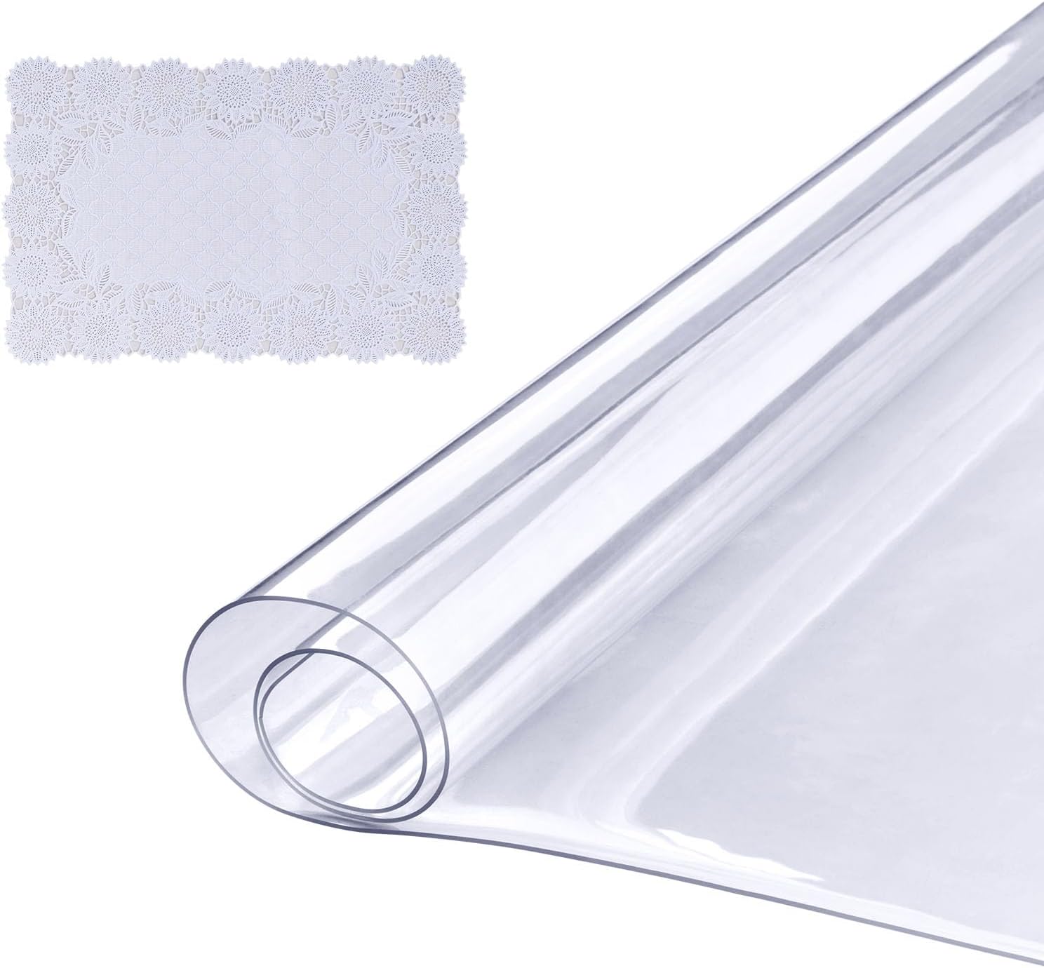 VEVOR Protector de mesa transparente, 24 x 36 pulgadas, 24.134 x 36.299 in, mantel de plástico PVC de 0.059 in de grosor, protector de escritorio