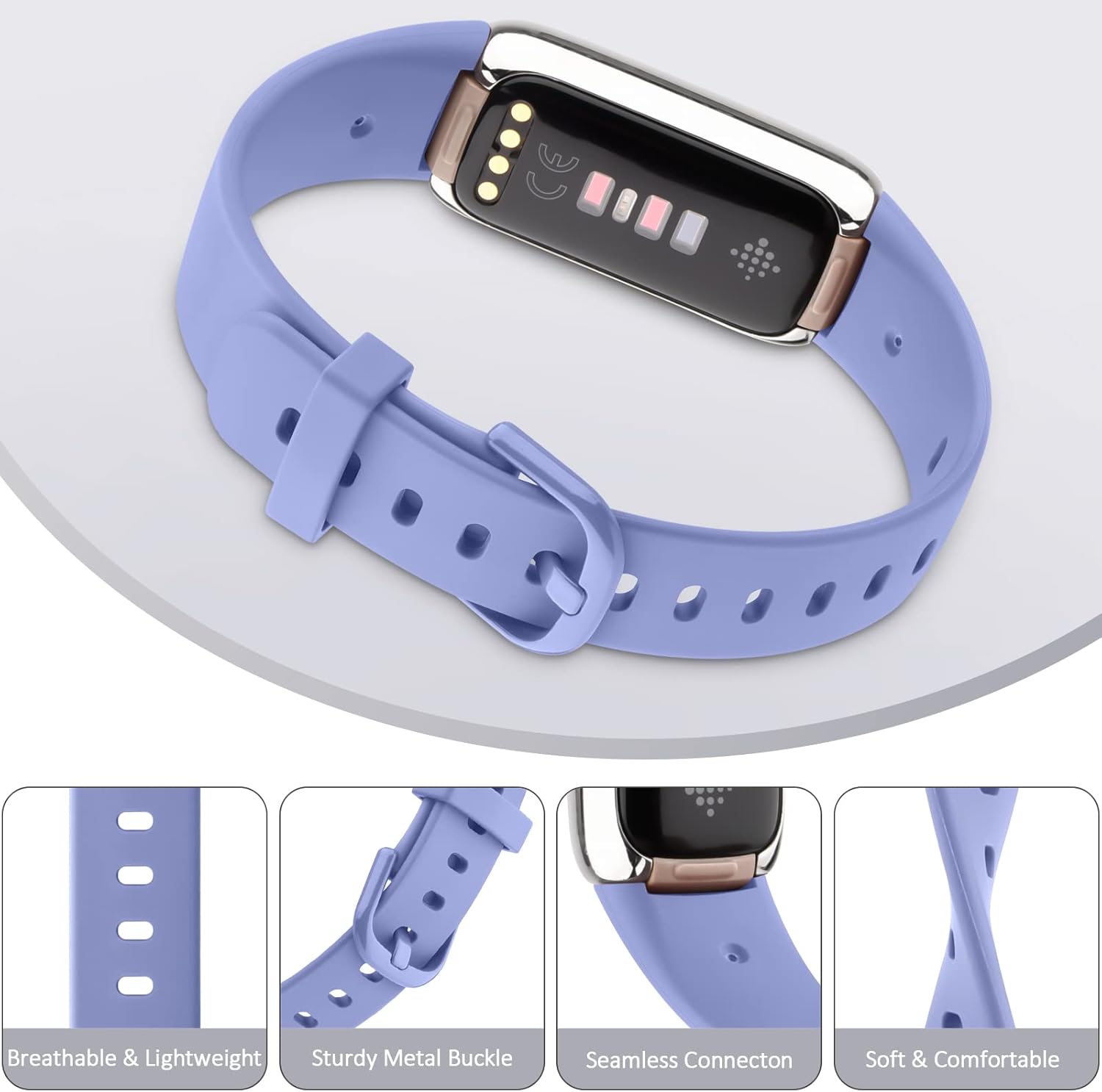 Paquete de 4 bandas para Fitbit Luxe, correa de repuesto de silicona suave para Fitbit LuxeLuxe edición especial, rastreador de fitness para mujeres
