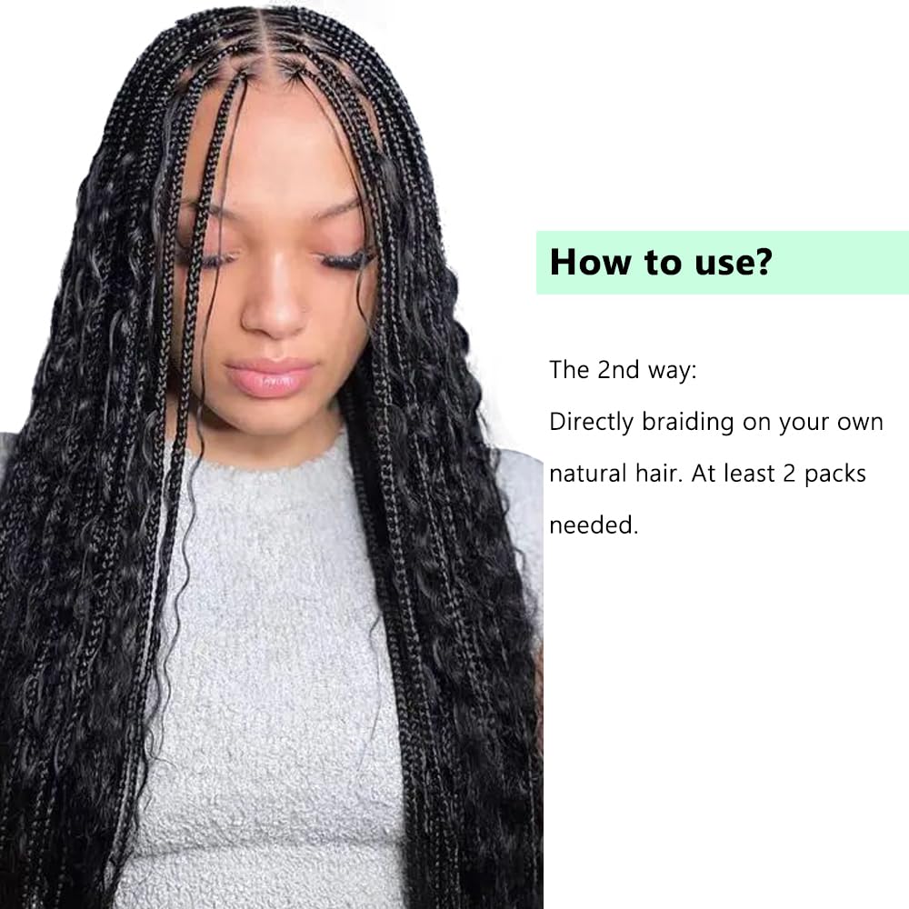 Cabello humano trenzado húmedo y ondulado sin trama, extensiones de cabello humano virgen 100% sin procesar para micro trenzas, cabello humano súper