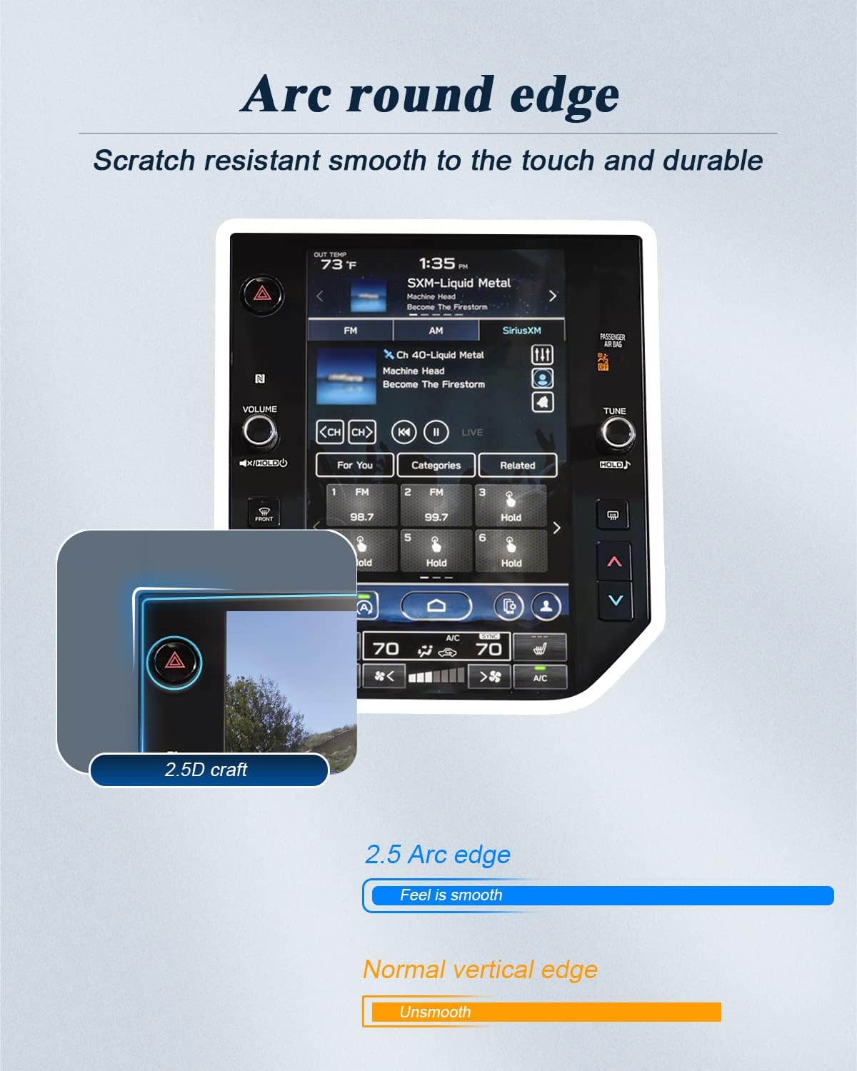 Protector de pantalla templado para Subaru Ascent 2023+ 2023 + pantalla táctil de control central, para Ascent 2023 protector de pantalla de