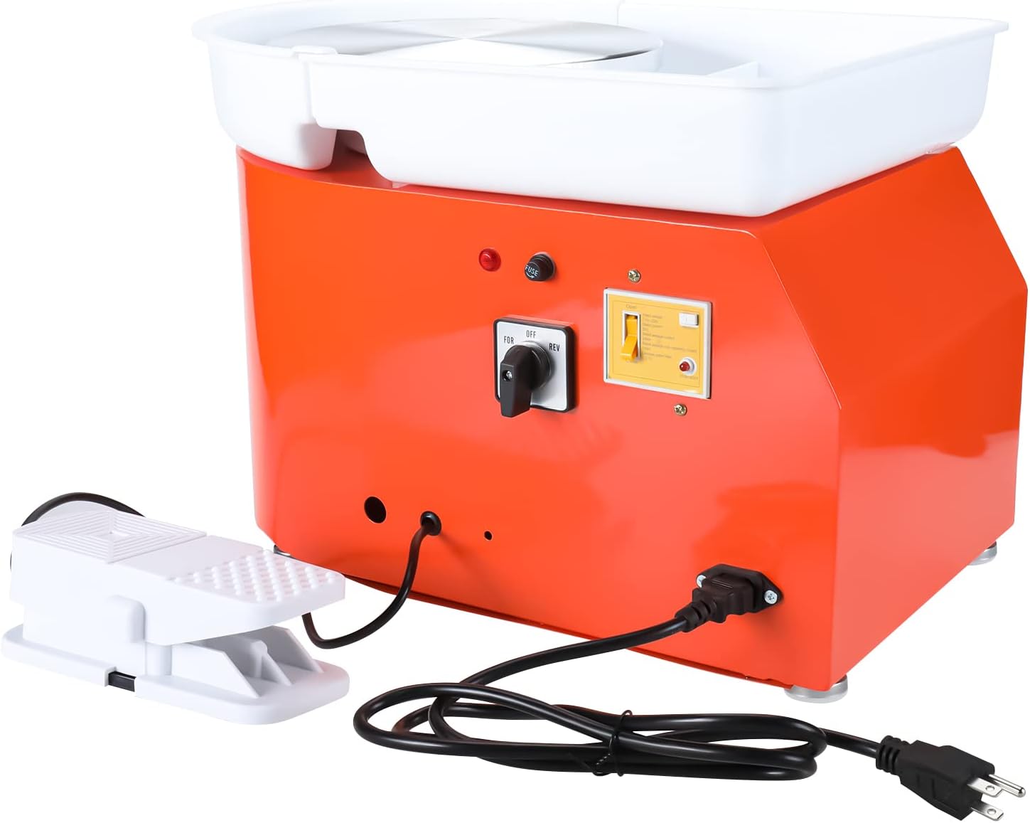 HighFree Máquina eléctrica de rueda de cerámica de 9.8 in con lavabo lavable desmontable, pedales de pie y herramientas de escultura de arcilla