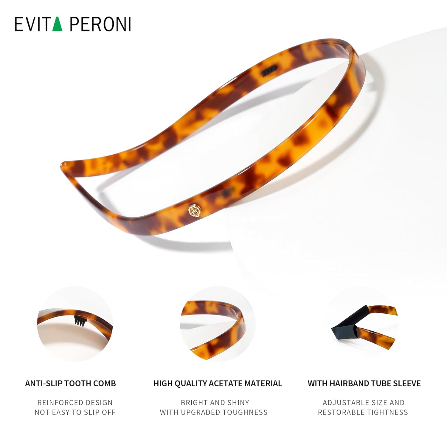 EVITA PERONI Banda para el cabello diseñada para gafas sin presión, sin dolor de cabeza, cómodas diademas para mujeres, diademas finas