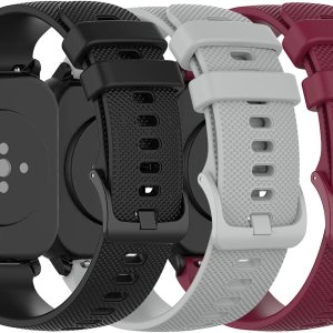 E ECSEM Paquete de 3 correas de repuesto compatibles con ASWEE A602A601A7A8G1, correas de silicona de liberación rápida para hombres y mujeres E ECSEM Paquete de 3 correas de repuesto compatibles con ASWEE A602A601A7A8G1, correas de silicona de liberación rápida para hombres y mujeres