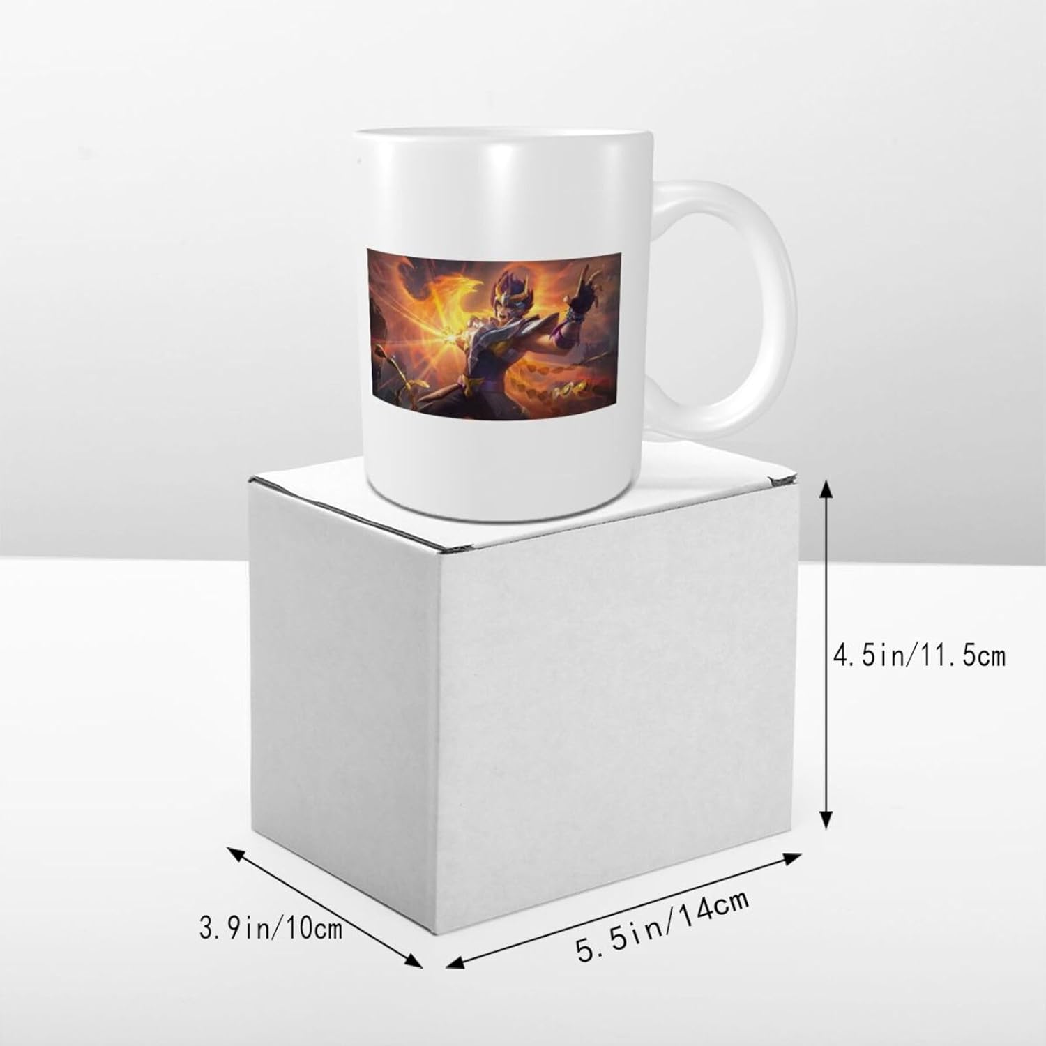 Saint Seiya Mug Classic 11oz Blanco Eco Friendly Patrón de cerámica Taza de café personalizada Taza de té