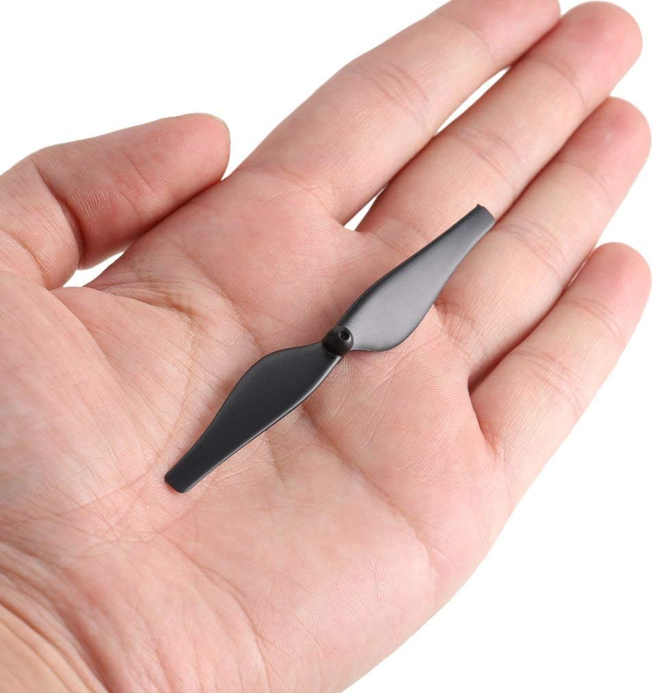 RiToEasysports Juego de 4 pares de cuchillas de hélice, juego de repuesto de hélice de dron ligero de fibra de carbono para DJI Tello (negro)