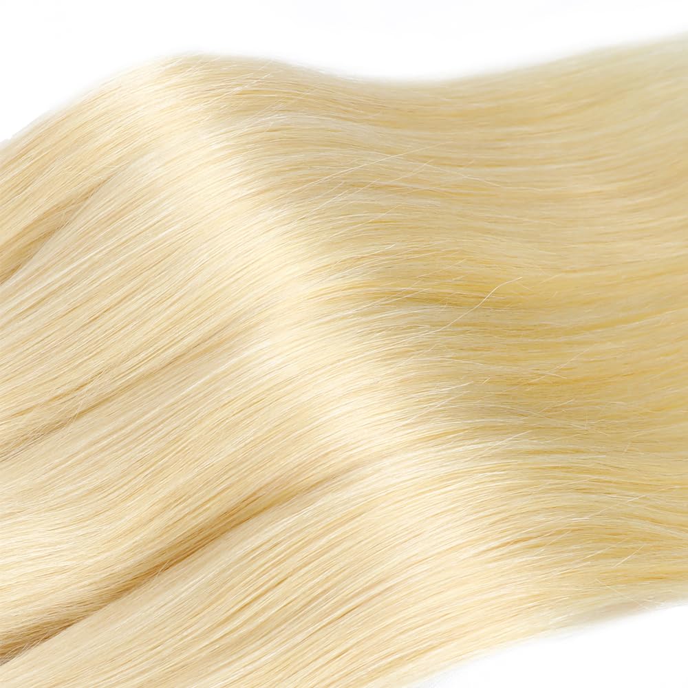 Paquetes de cabello humano 613 de 26 pulgadas, extensiones de cabello rubio 10A, extensiones de cabello virgen brasileño, 1 manojos de cabello