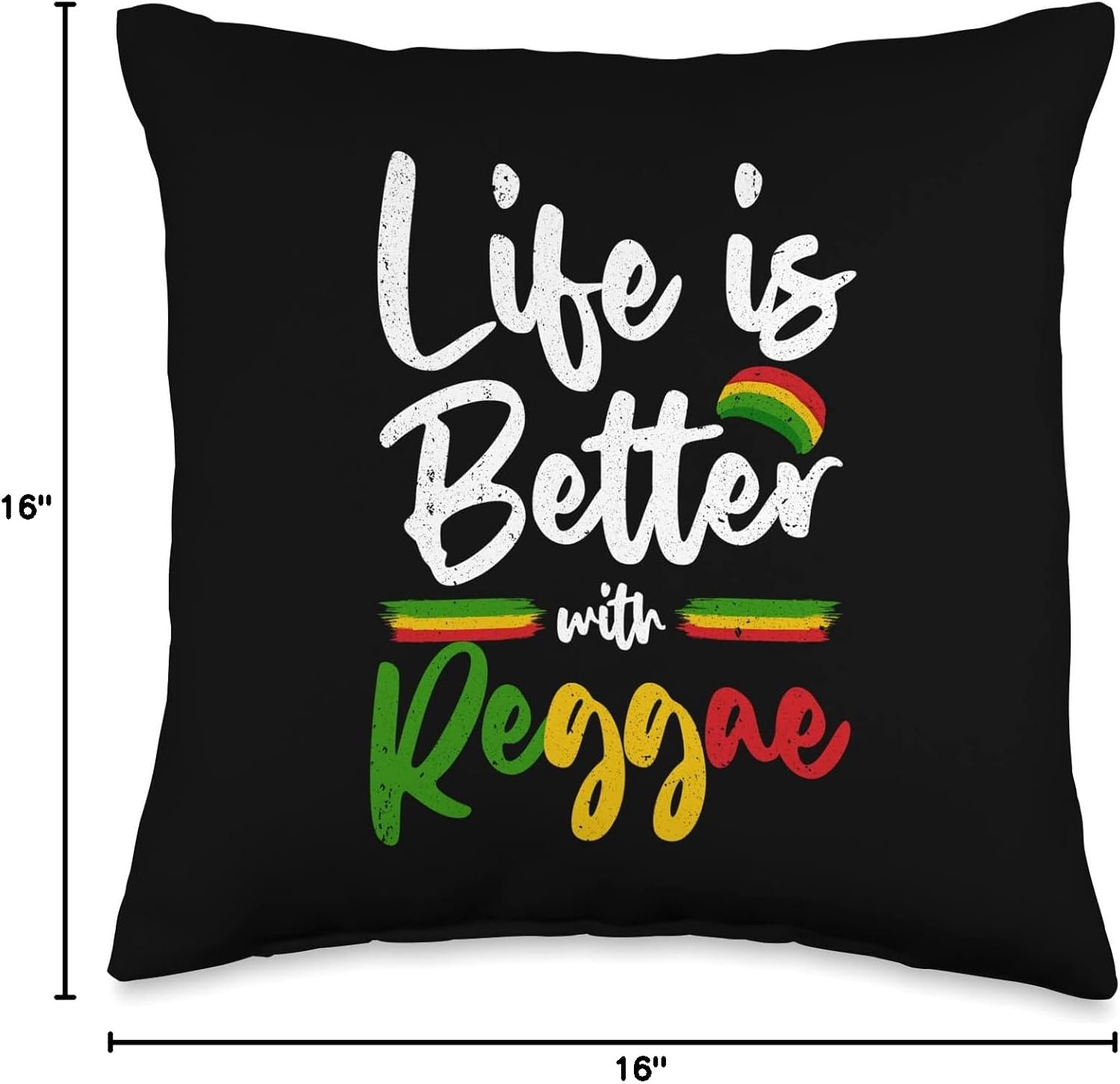 Reggae Gift Rasta Jamaican Accessories & Stuff Divertido diseño jamaicano para hombres y mujeres, almohada de reggae y amantes de la música rasta,