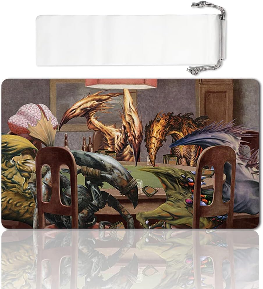 Juego de mesa TCG, tapete de mesa, tamaño de 23.6 x 13.8 in, alfombrilla de mouse compatible con MTG RPG CCG Trading Card Game Mats