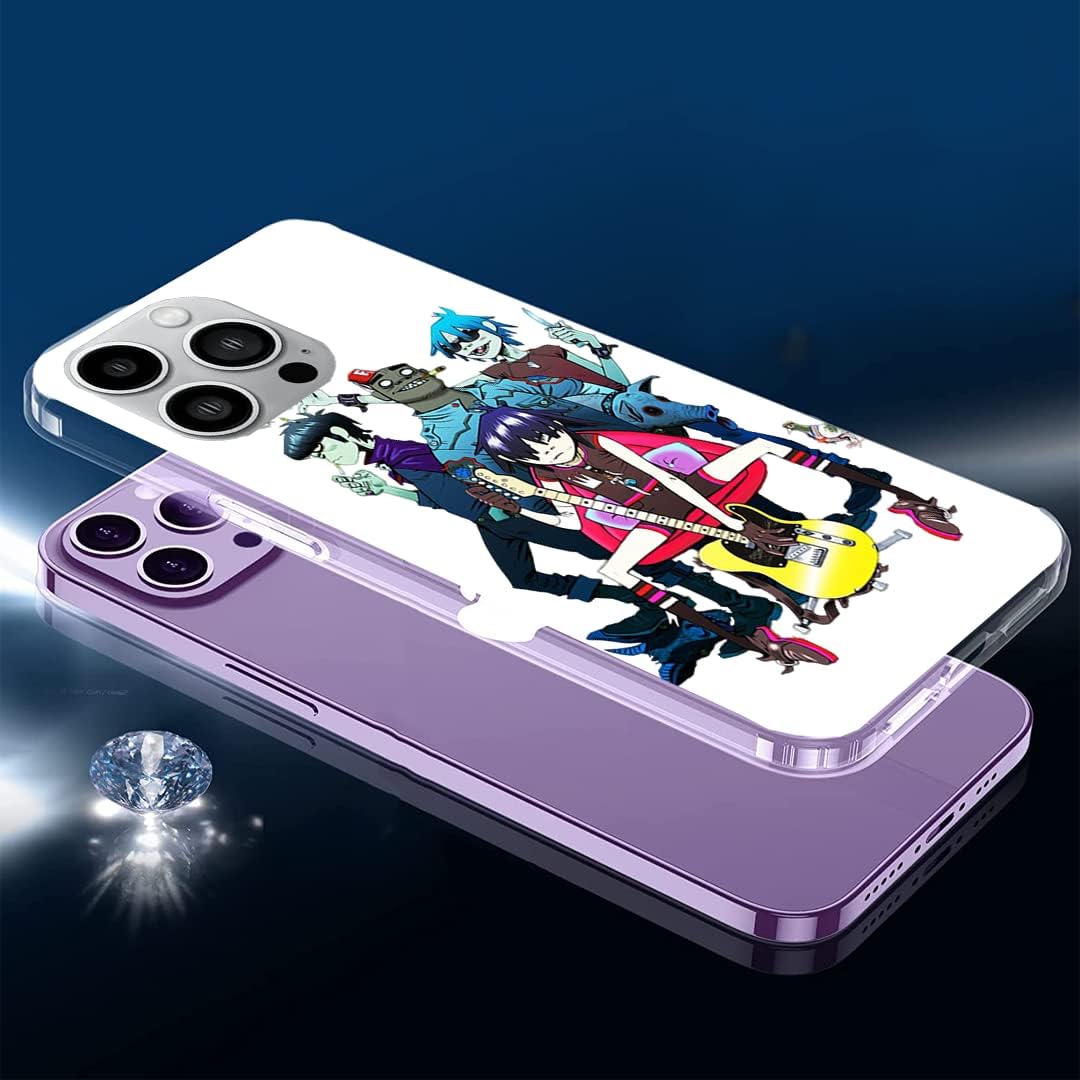 Gorillaz – Funda para teléfono compatible con iPhone 7 8 Plus, con dije antiarañazos, a prueba de golpes, impermeable, transparente
