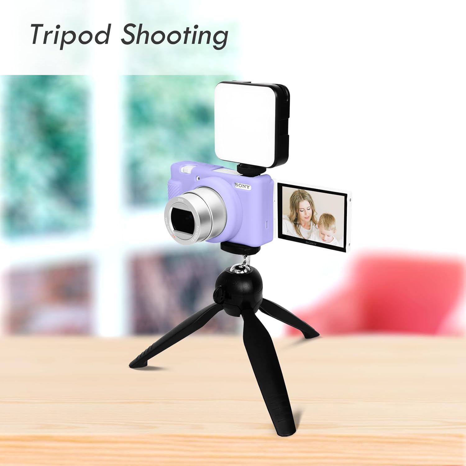 Rieibi ZV-1F – Funda protectora de silicona suave para cámara Sony ZV1FZV-1M2ZV-1 Mark II Vlog Camera, funda ligera ZV1F, color morado