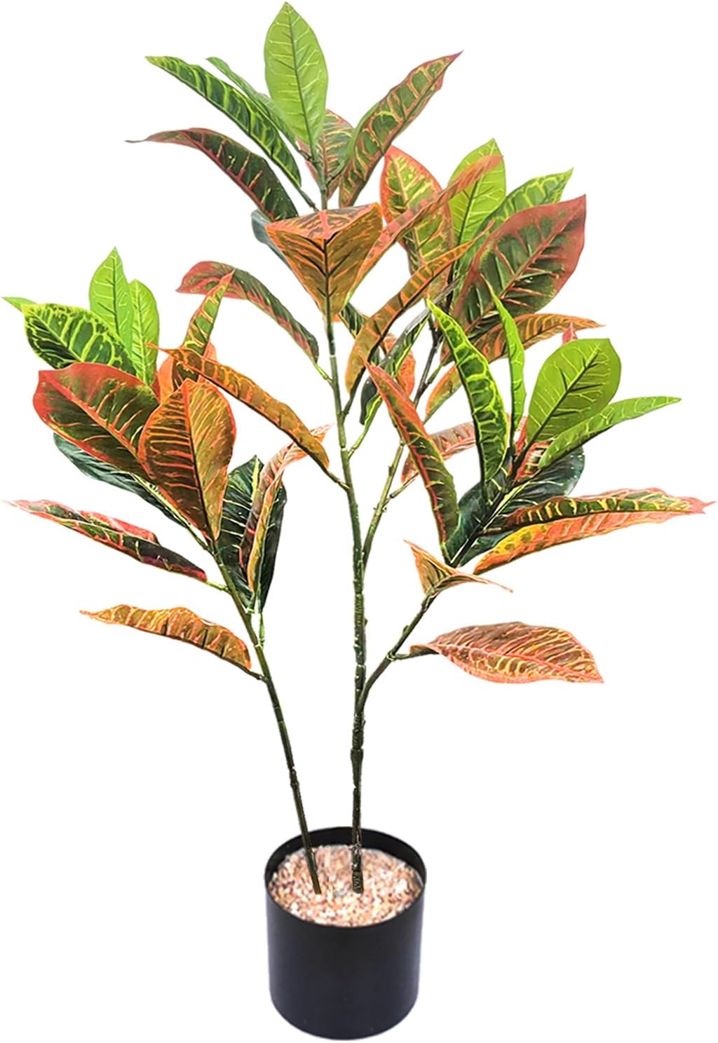Árbol artificial de 31 pulgadas de alto, árbol de imitación de tacto sintético para decoración de interiores y centros comerciales