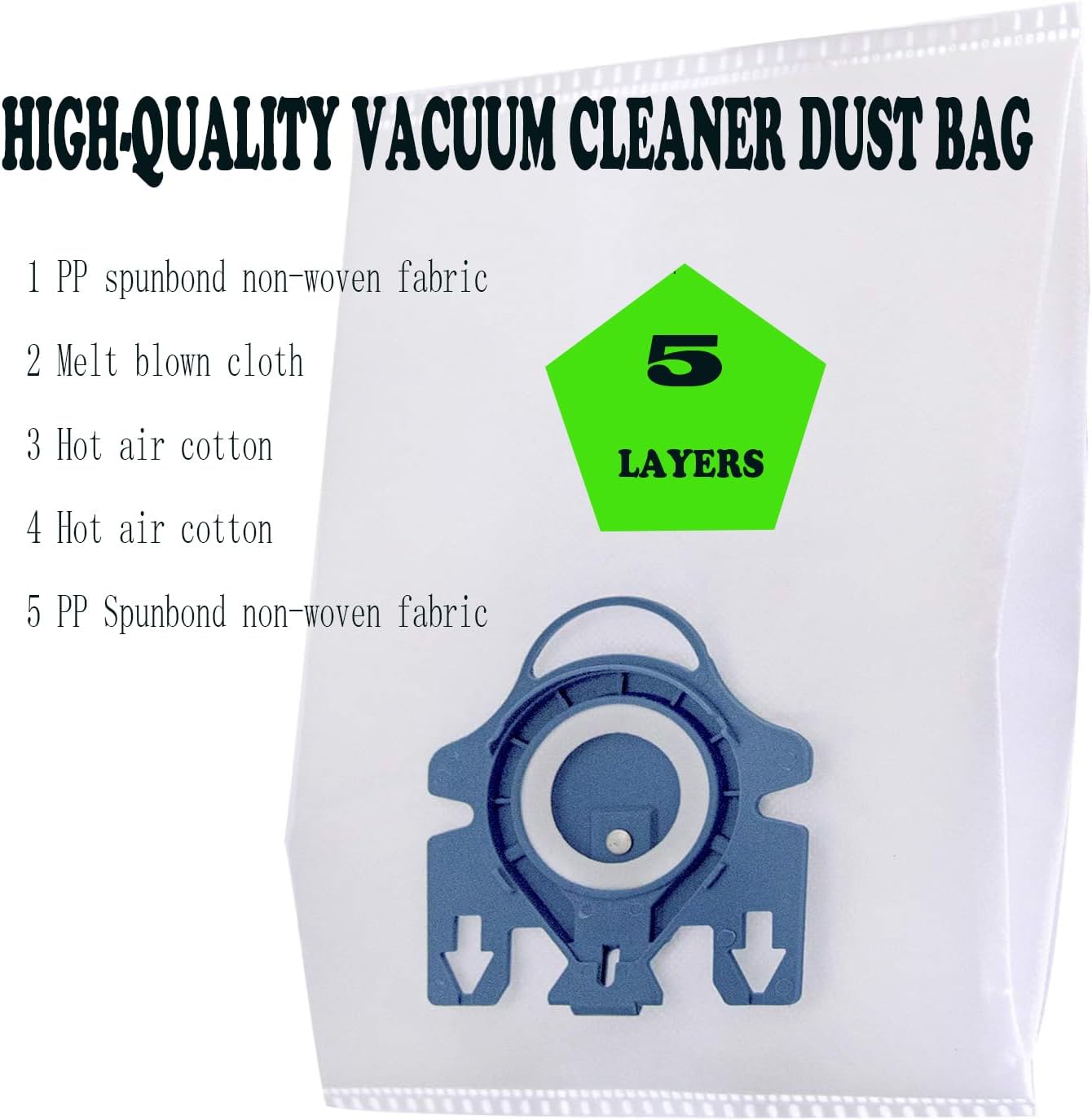 Paquete de 15 bolsas de repuesto Airclean GN 3D compatibles con aspiradora Miele Classic C1, C1 completa, C2 completa, C3, S227S240, S270, S400, S2,