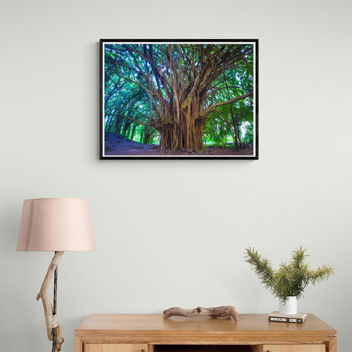 YEEIFFD Kit de numeración de pintura 5D para bricolaje, árbol, Banyan, Hawaii, Maui, Kauai, paisaje, naturaleza, al aire libre, 12 x 16 pulgadas,