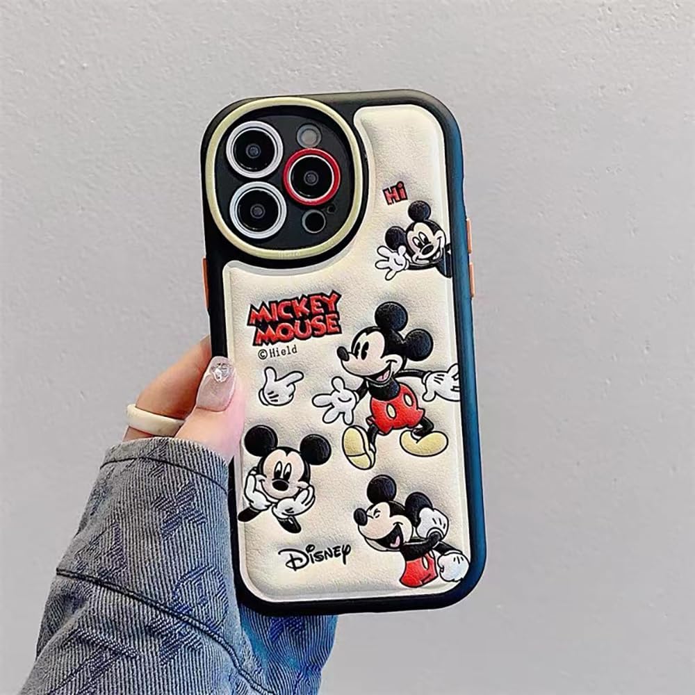 Funda compatible con iPhone 15 Pro de 6.1 pulgadas, funda Kawaii de piel TPU para teléfono con dibujos animados, goma suave a prueba de golpes,