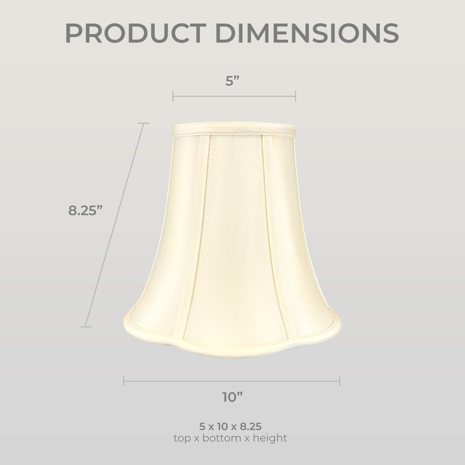 Royal Designs, Inc. BSO-703-10EG – Pantalla de campana festoneada inferior, 5 x 10 x 8.25, cáscara de huevo