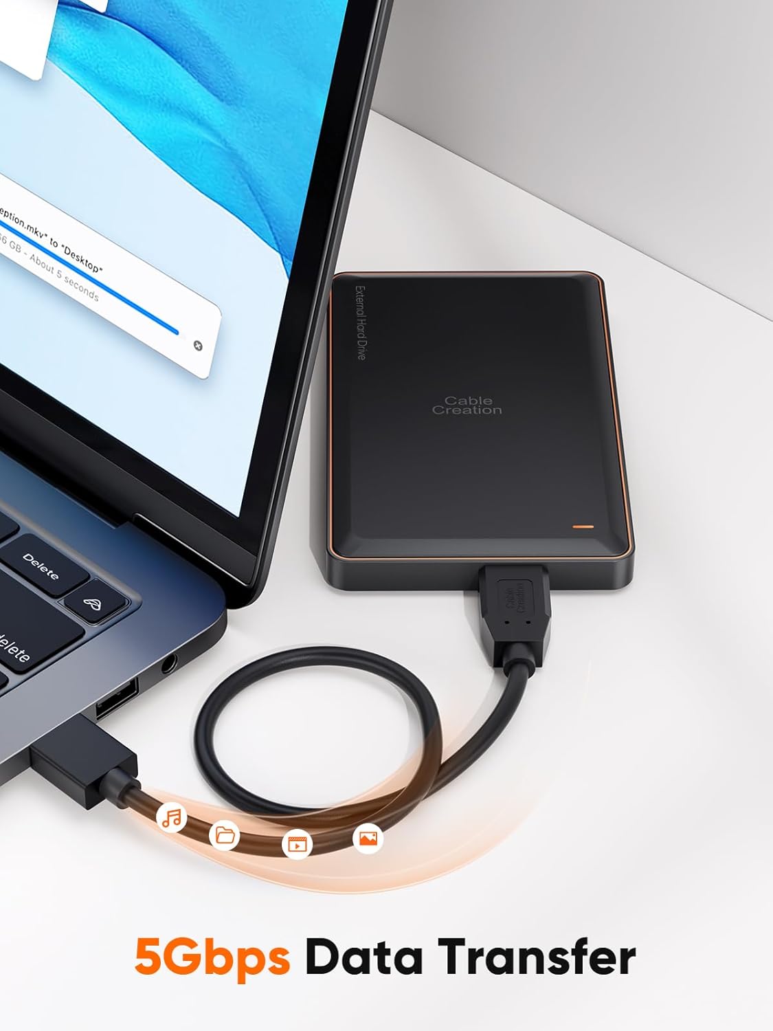 CableCreation Cable de disco duro externo USB de 3.3 pies, cable USB 3.0 Micro B de 5 Gbps de datos, cable de disco duro externo USB 3.0 funciona