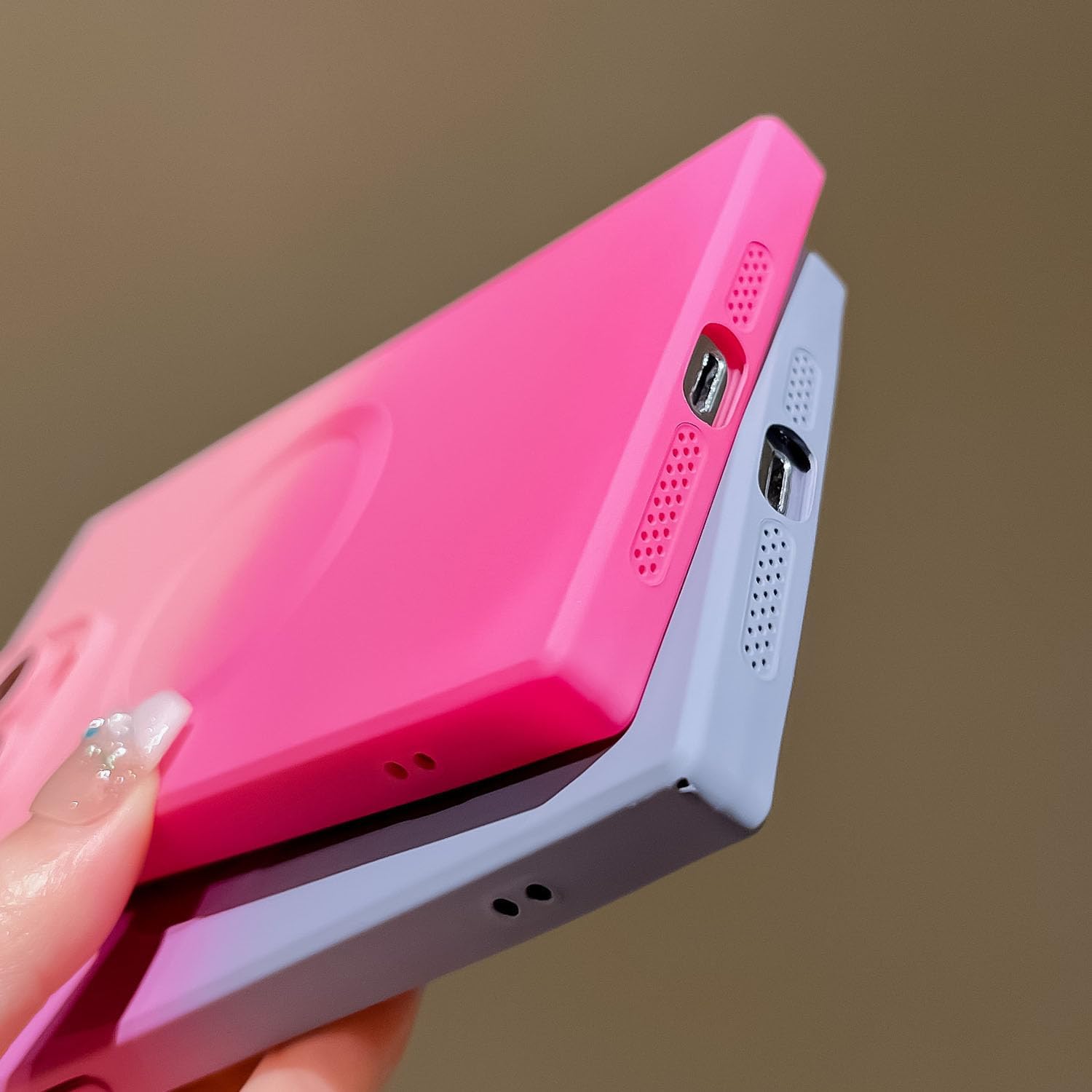 Yepda Funda cuadrada para iPhone 14 Pro, compatible con MagSafe, protector completo de lente de cámara, funda multicolor de lujo para mujeres y