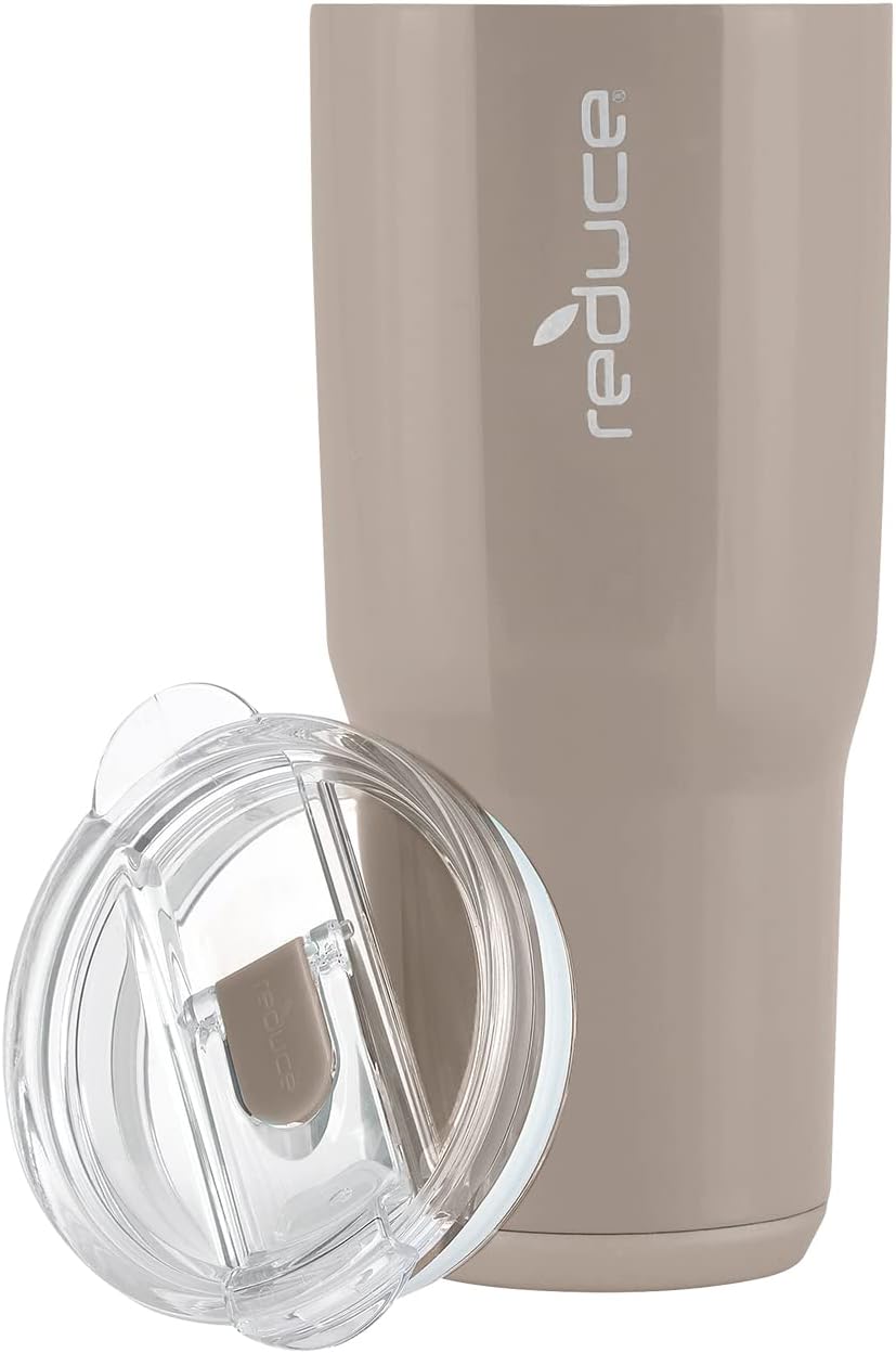 REDUCE Cold1 – Vaso de 24 onzas con tapa y pajita, vaso de acero inoxidable con aislamiento al vacío de doble pared que mantiene las bebidas frías