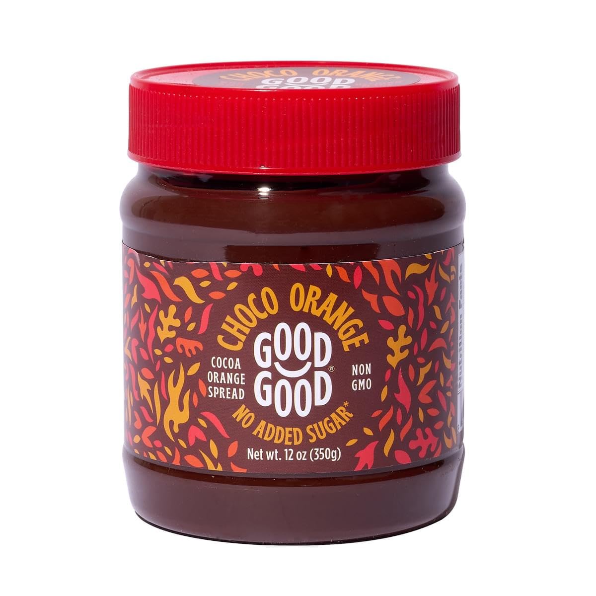 GOOD GOOD Untable de chocolate y naranja sin azúcar añadida  Chocolate para untar con edulcorantes naturales  Sin gluten  Apto para vegetarianos  12