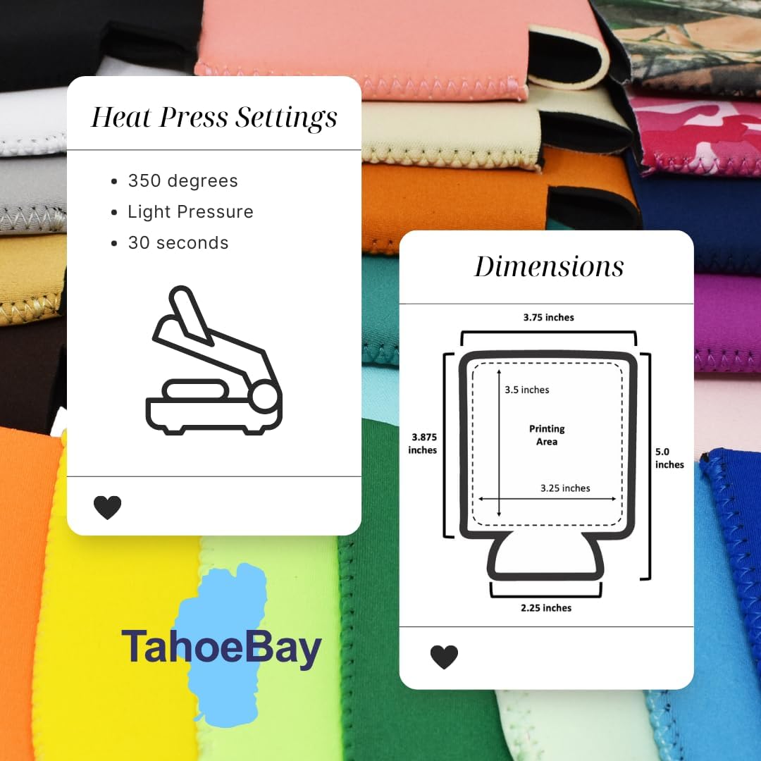 TahoeBay – Fundas de neopreno para latas estándar de 12 onzas para mantener las bebidas frías