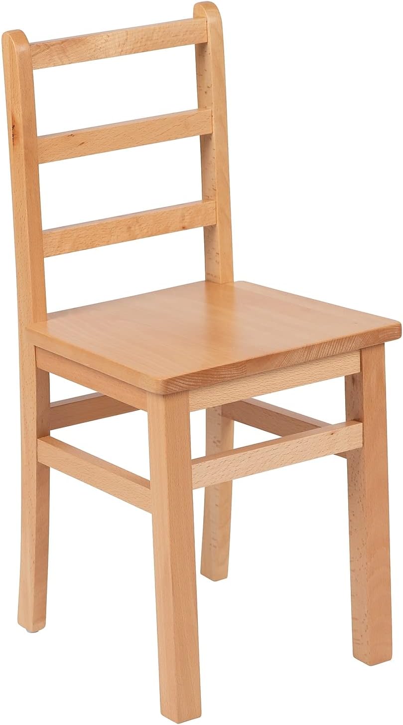 Flash Furniture Kyndl – Juego de mesa y silla de madera maciza natural para niños, para aula, sala de juegos, cocina