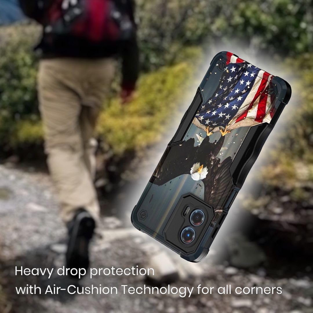 Funda compatible con Motorola Moto G Stylus 5G 2023 (solo 5G – 2023 lanzado), funda protectora híbrida a prueba de golpes, diseño de águila calva