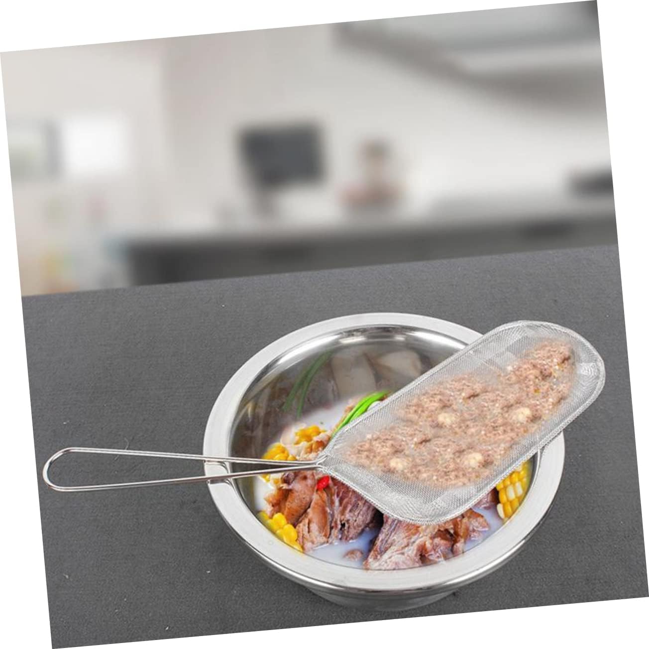 2 unidades de acero inoxidable Colador de fideos Fry Basket Contenedor de freidora de acero inoxidable Cesta para freír Mini cesta cuadrada de papas