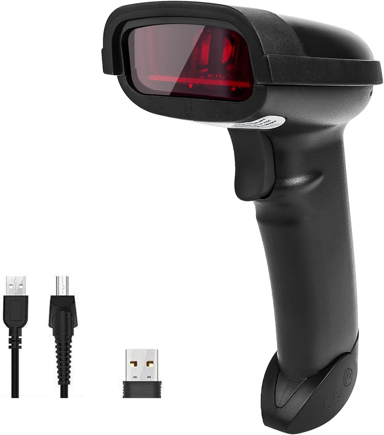 NETUM Escáner de código de barras inalámbrico, 2 en 1 2.4G inalámbrico y USB con cable 1D, lector de código de barras de mano, lector de código de