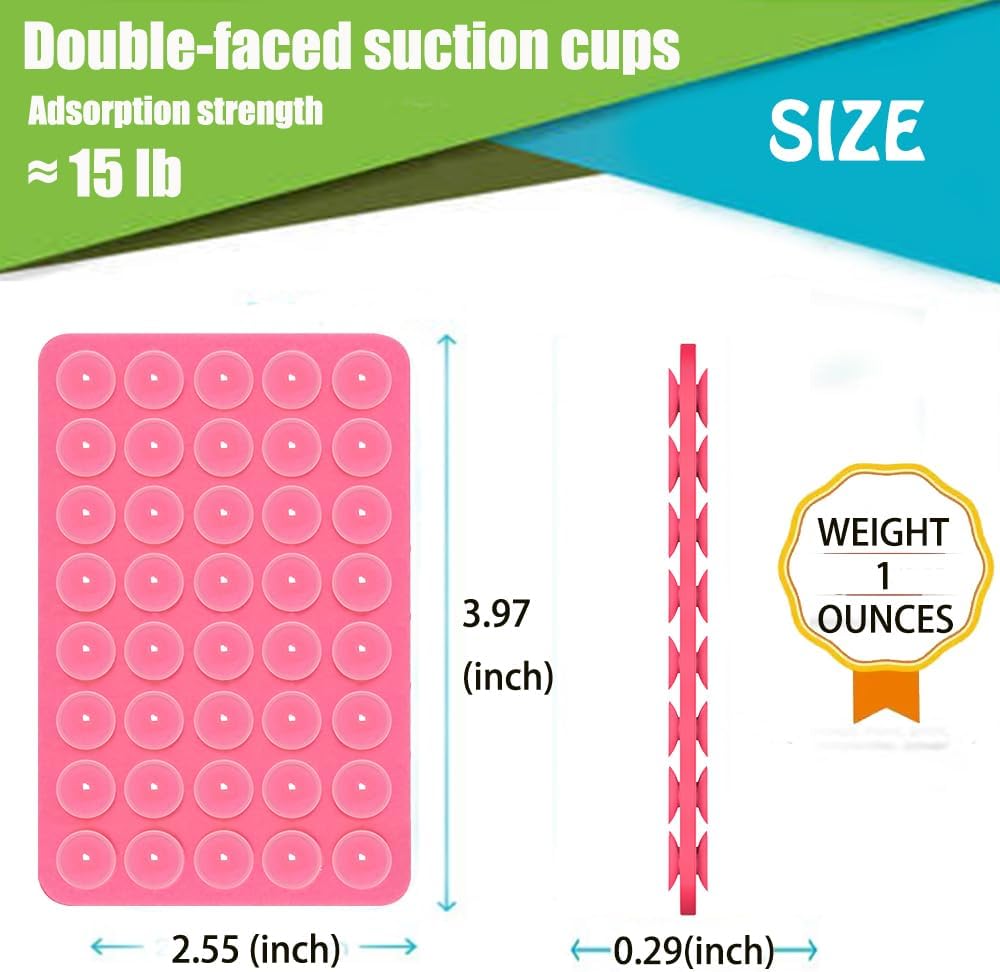 Funda de silicona con succión para teléfono (funda compatible con iPhone y Android, soporte de accesorios de teléfono manos libres para selfies y