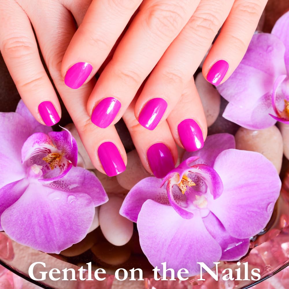 Karma Organic Removedor de esmalte de uñas con aceite de soja y aceite de lavanda, no tóxico, vegano, libre de crueldad, sin acetona, fortalecedor