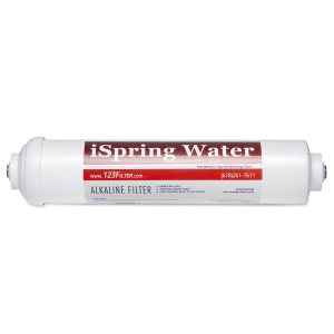 iSpring FA15US Premium Cartucho de filtro de agua alcalino universal en línea de 10 pulgadas con calcita para ósmosis inversa RO System, pH+, iSpring FA15US Premium Cartucho de filtro de agua alcalino universal en línea de 10 pulgadas con calcita para ósmosis inversa RO System, pH+,