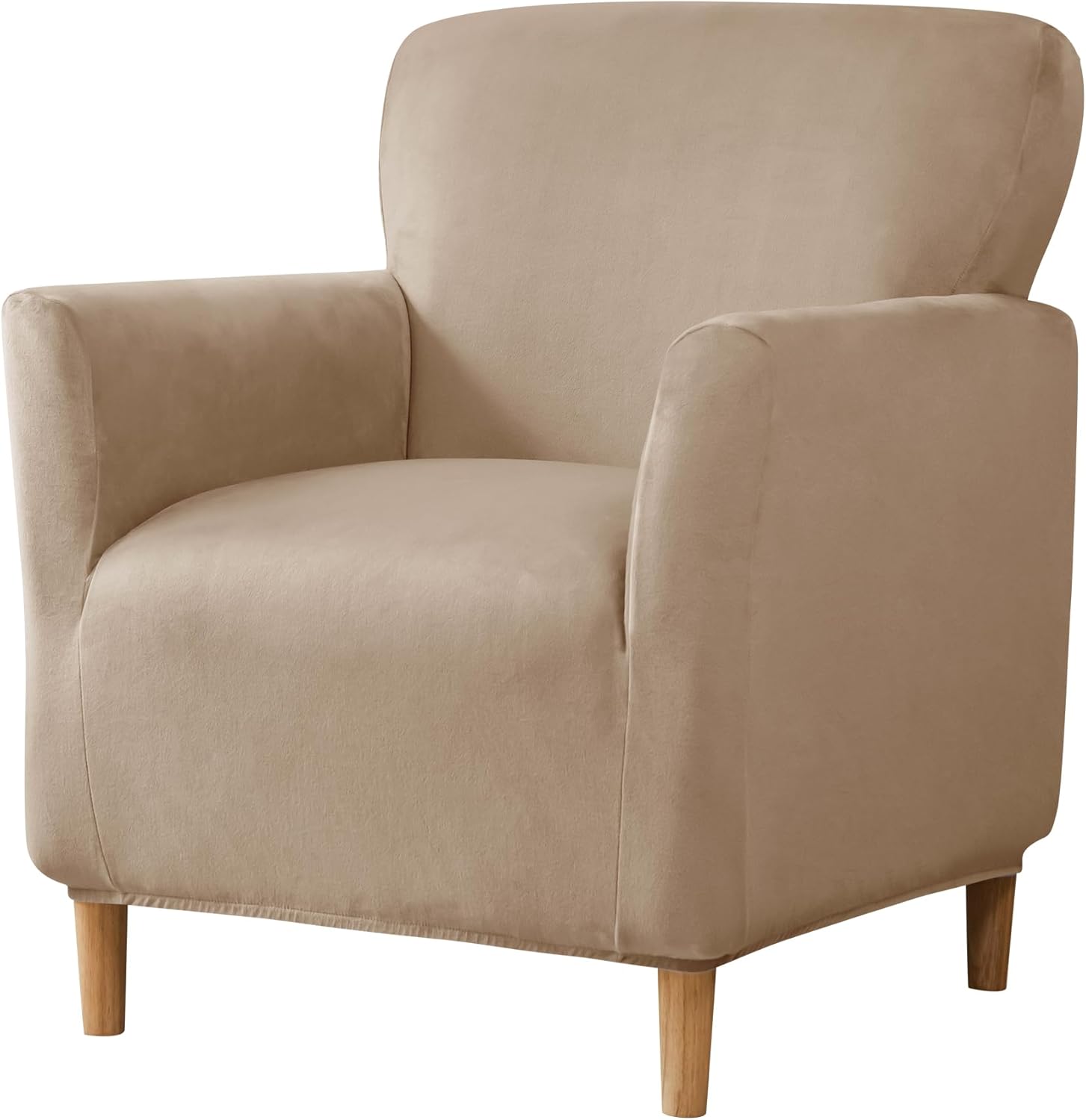MIFXIN Funda para sillón de banquete, funda elástica de terciopelo para sillón, 1 pieza de elastano, protector de muebles elástico para sofá de 1