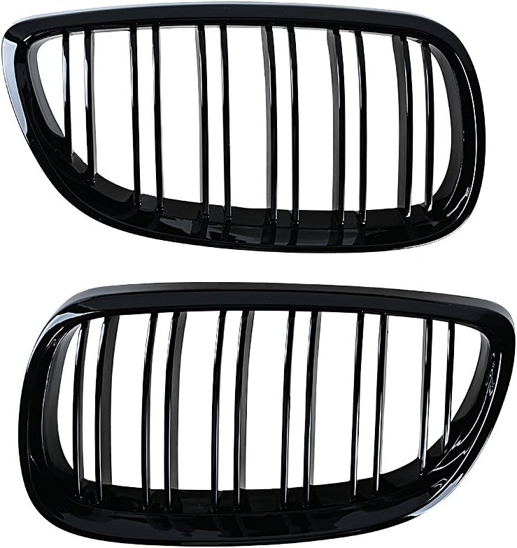 CORP – 2 fundas para parrilla de riñón para capó delantero izquierdo y derecho, compatible con 3-Series 07-10 E92 Coupé E93 Convertible 08-13 M3 2DR