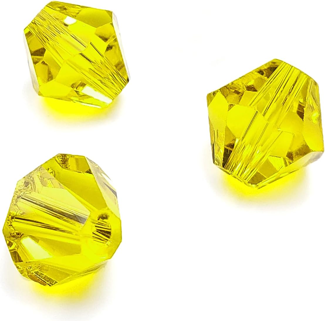 Chengmu Cuentas de vidrio bicono de 0.236 in para la fabricación de joyas 425pcs Forma facetada Crytal Spacer Beads Surtidos Suministros Accesorios