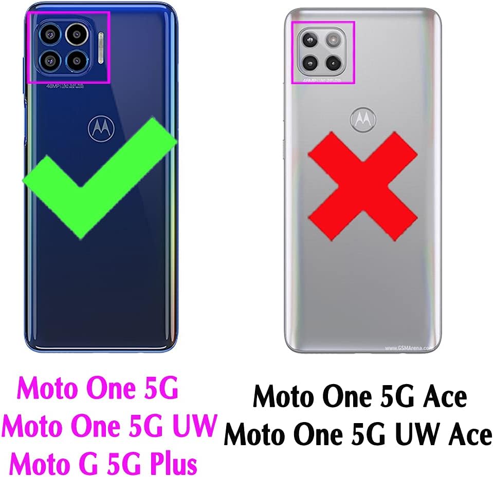 Asuwish Funda compatible con Moto One 5GOne5G UWMoto G G5 Plus y protector de pantalla de vidrio templado con cordón de soporte para tarjeta de