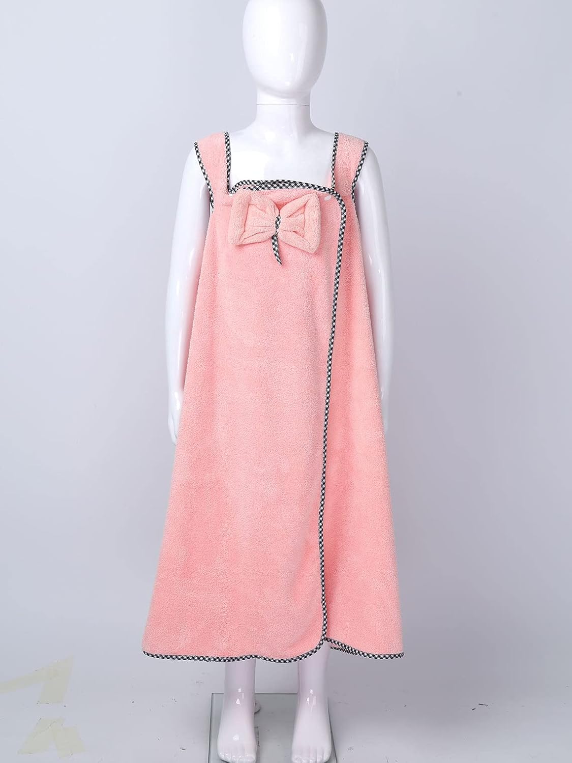Albornoz de algodón para niños y niñas, toalla de baño de spa, toalla de baño, paño de rizo, bowknot para bañarse, cubrir el cuerpo