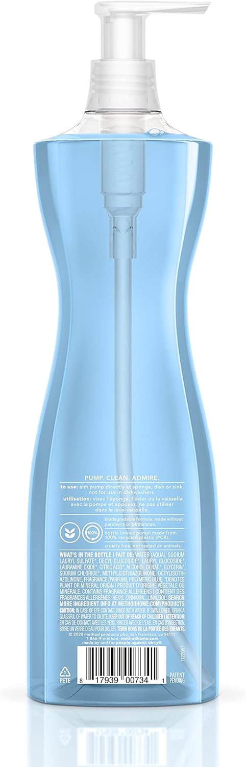 Botellas dispensadoras Method de jabón para trastes.