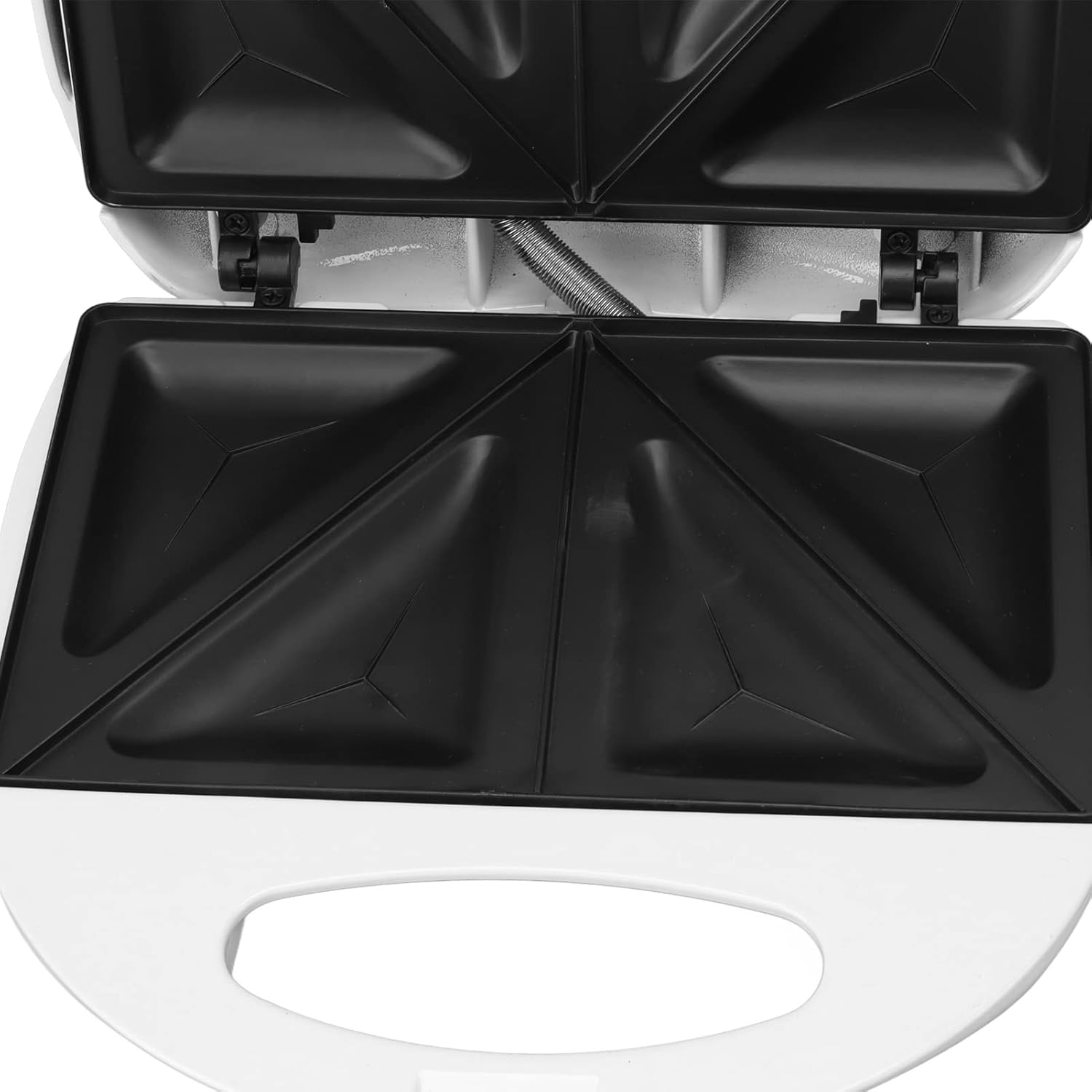 Ozgkee Tostadora eléctrica de 750 W, prensa y tostadora de llenado profundo, tostadora con placa antiadherente, fácil de