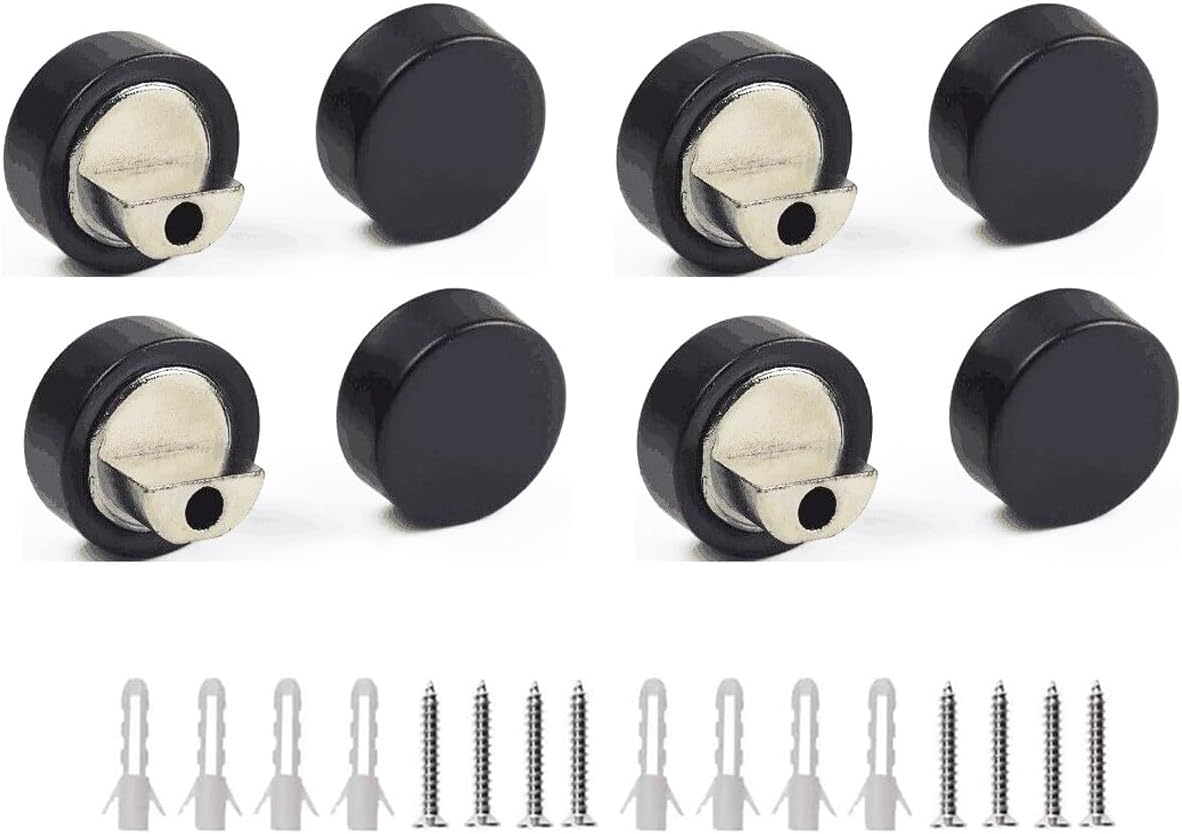 Clips de espejo, espejo de aleación de zinc, clip de vidrio flotante, soporte redondo para espejos de pared, soporte de espejo de baño, soporte para